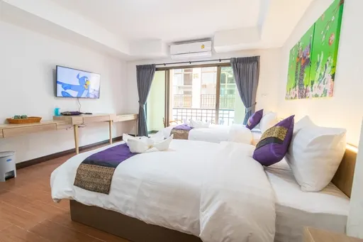 ห้องดีลักซ์ เตียงคู่ — Peacock De Pai Hotel
