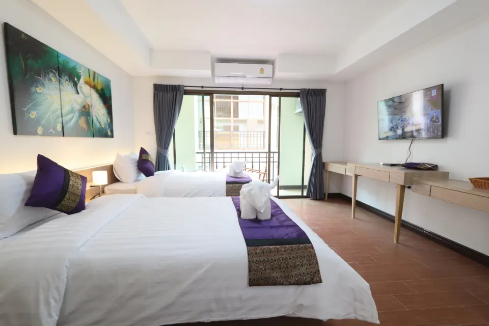 ห้องดีลักซ์ เตียงคู่ — Peacock De Pai Hotel (2)